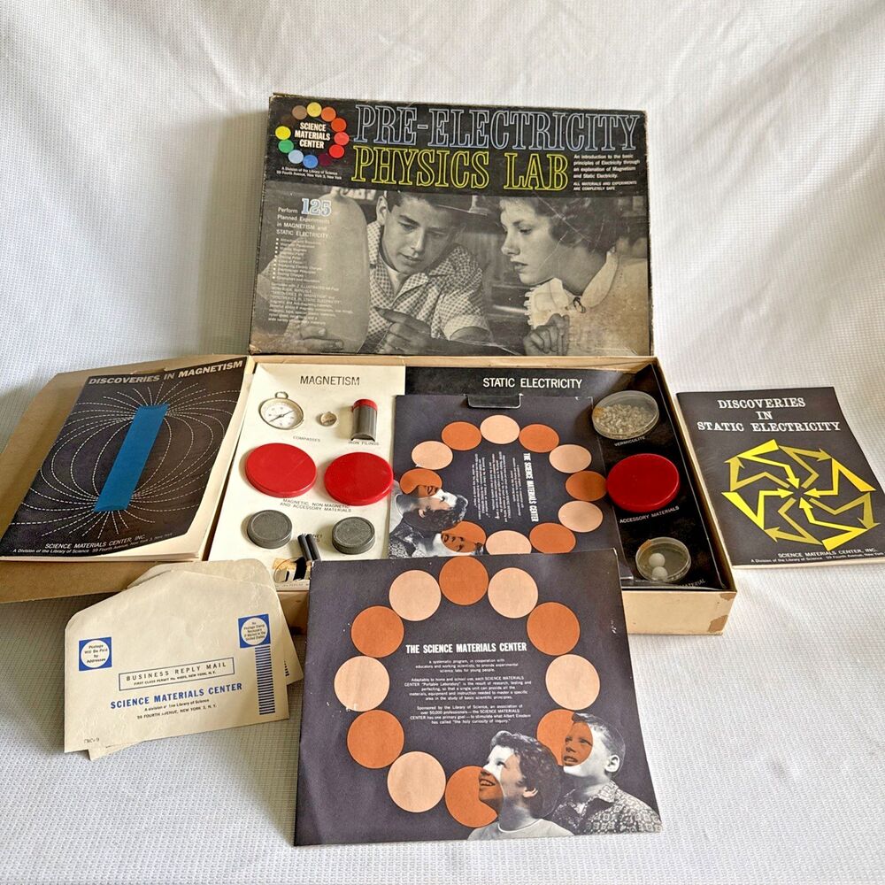 Vintage Pre-Electricity Physics Lab No. 1245 Science Materials Center 1956